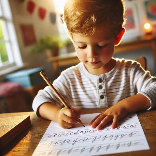 how to teach cursive