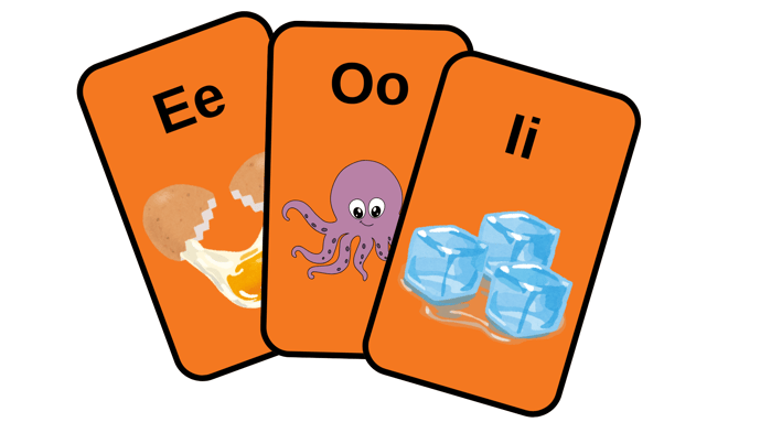 teaching vowels flashcards